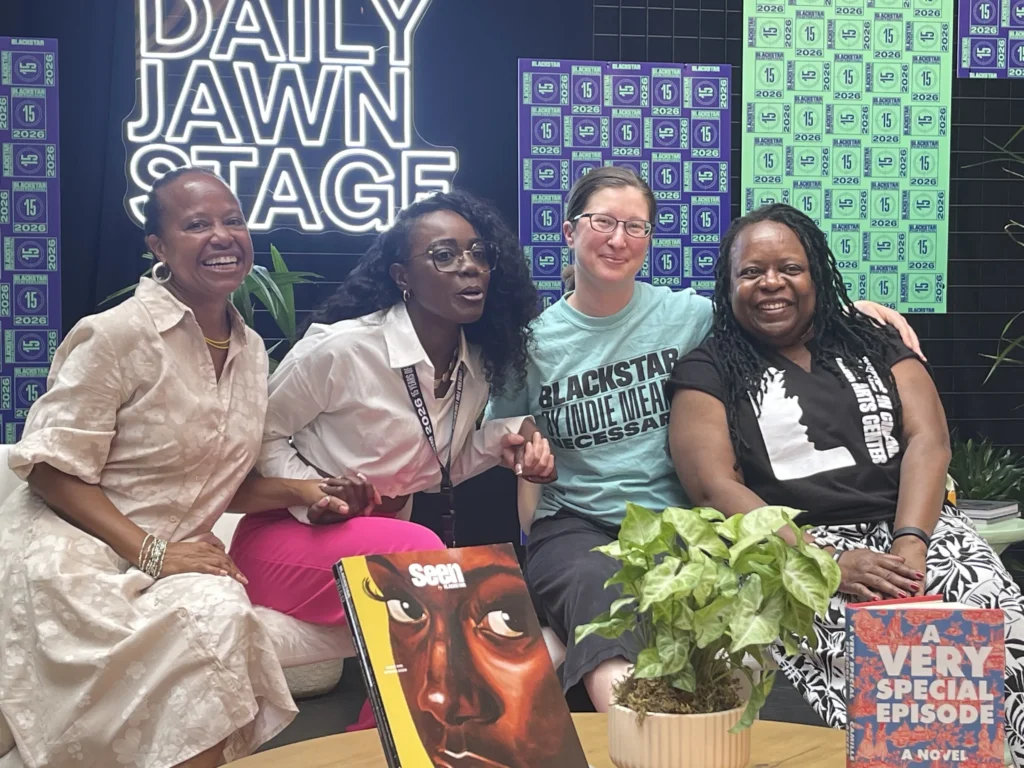 Arelita with panelists at the BlackStar Film Festival