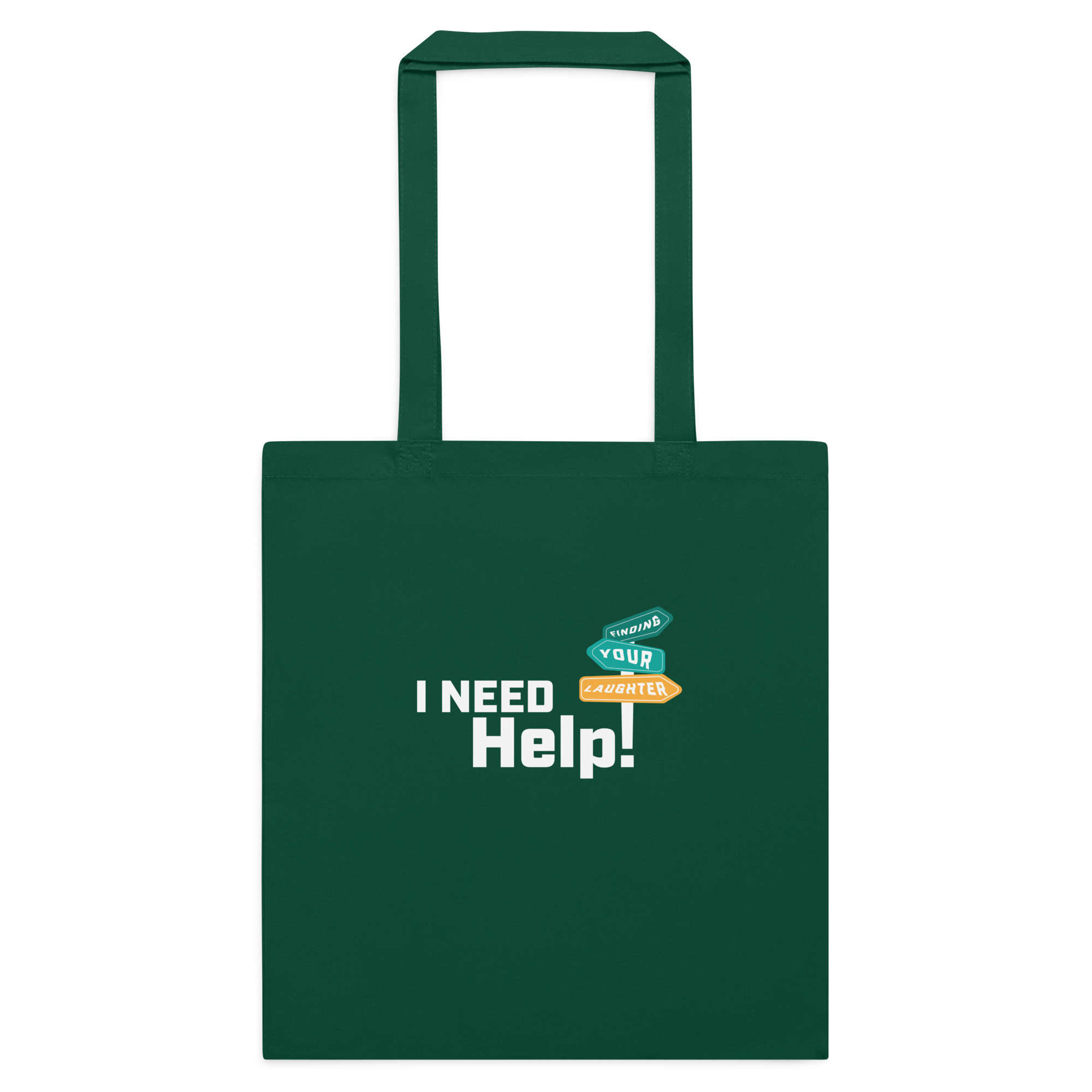 I Need Help! Finding Your Laughter - Cotton color tote bag - Image 2
