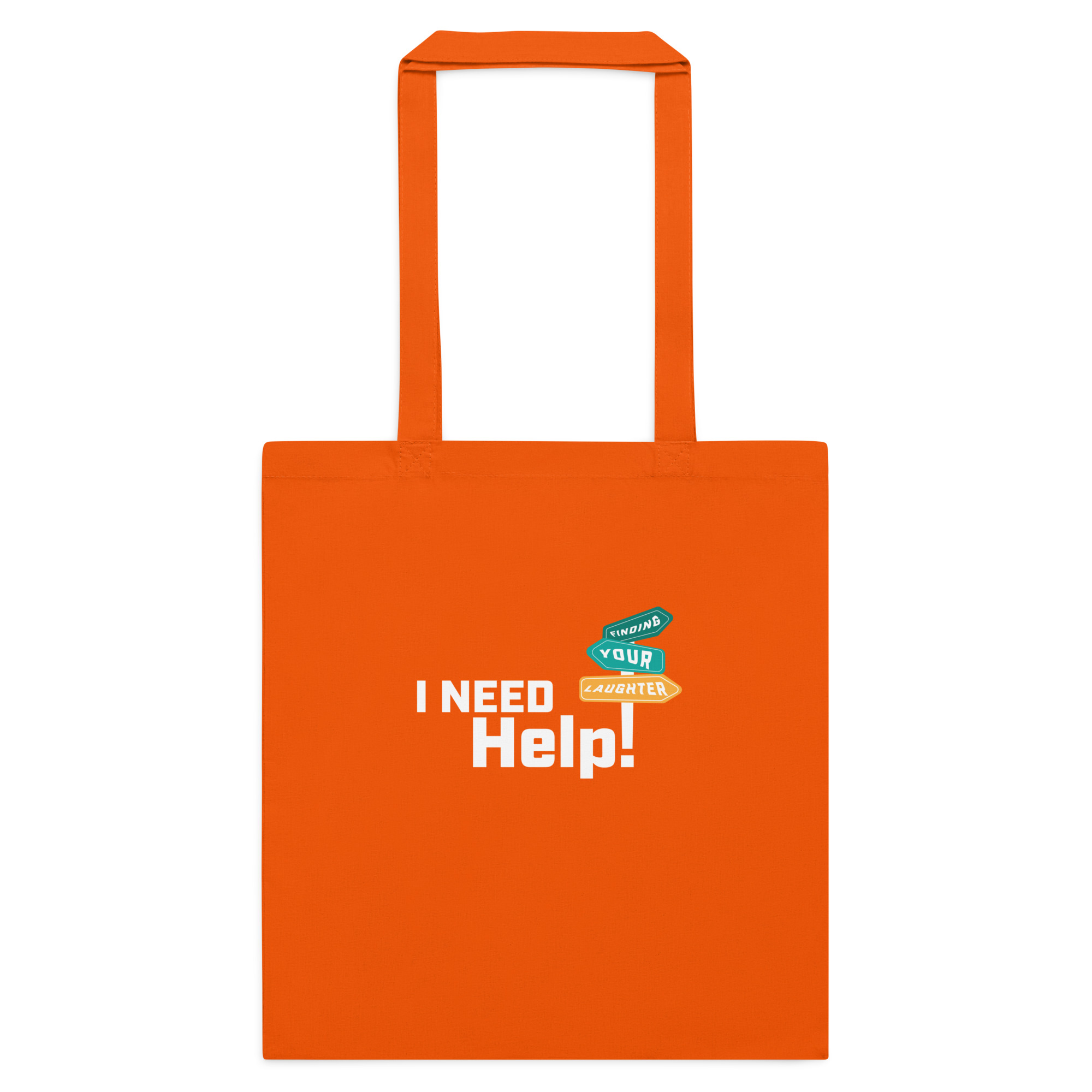 I Need Help! Finding Your Laughter - Cotton color tote bag - Image 12
